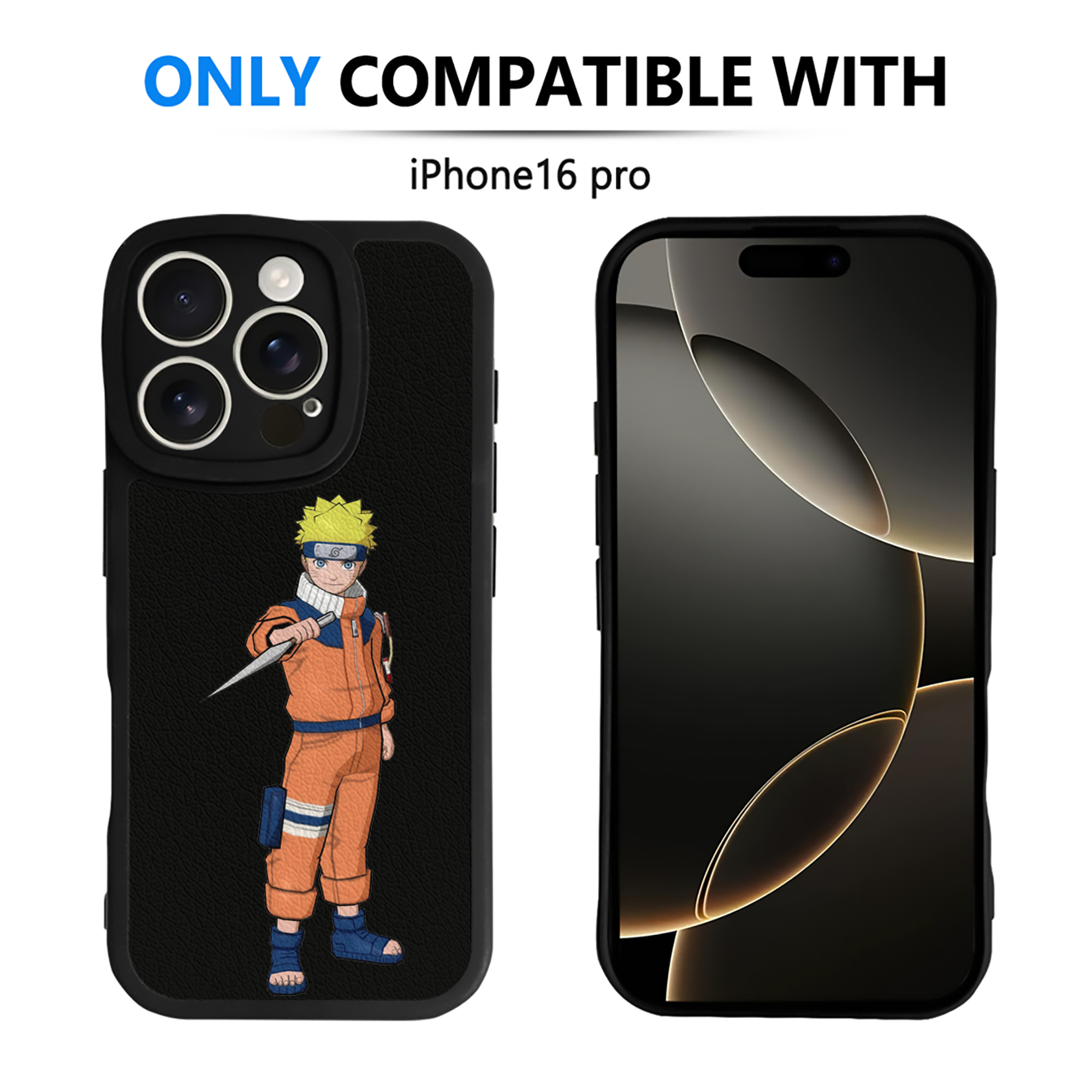 （画像用） NARUTO -ナルト- うずまき ナルト Uzumaki Naruto 【iPhone 16シリーズ対応】シリコンスマホケース（レザー調） 材質：シリコン